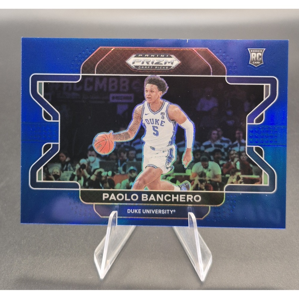 2022 Panini Paolo Banchero 52 Rookie Variation Blue Prizm RC /199 Duke NBA